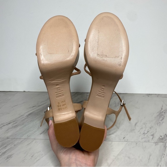 Schutz Kelsie Platform Tan Heeled Sandal 11B - Picture 13 of 14